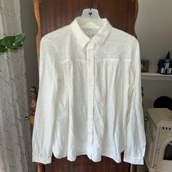 Sundance Tops - Sundance soft swing slub knit White Blouse. Sz M. Pristine condition.